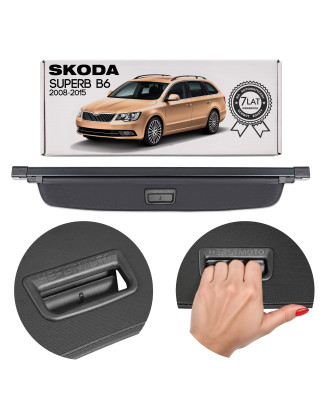 SKODA SUPERB II B6 2008-2015 STATION WAGON CAPPELLIERA COPRIBAGAGLI NERA 3T9867871E (Cod. AP-1889-60