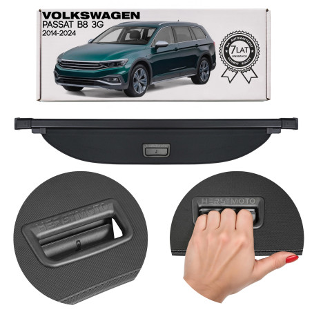 VOLKSWAGEN PASSAT B8 3G 2014-2024 VARIANT (STATION WAGON) CAPPELLIERA COPRIBAGAGLI NERA 3G9867871 (C
