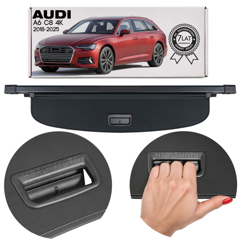 AUDI A6 C8 4K 2018-2025 AVANT CAPPELLIERA COPRIBAGAGLI NERA 4K9863553B (Cod. AP-7EA6-724D4_A4x4)