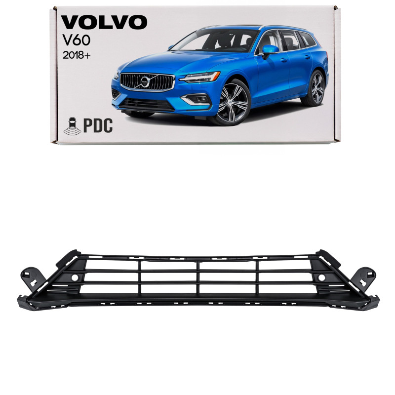 VOLVO V60 II 2018+ GRIGLIA CENTRALE ANTERIORE PARAURTI CON PDC 31455655 (Cod. AP-E172-45077_A4x4)