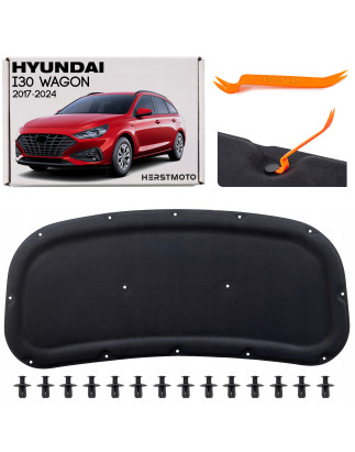 HYUNDAI I30 III STATION WAGON 2017-2024 PANNELLO FONOASSORBENTE COFANO CON KIT CLIP 81125G4000 (Cod.