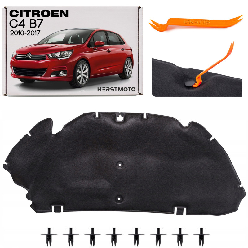 CITROEN C4 II B7 2010-2017 PANNELLO FONOASSORBENTE COFANO VERSIONE EUROPEA 9674570780 (Cod. AP-3234-