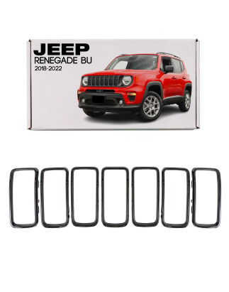 JEEP RENEGADE E BU 2018-2022 RESTYLING NERI INSERTI MASCHERINA 6VM90SZ0AA (Cod. AP-2F4D-853BA_A4x4)