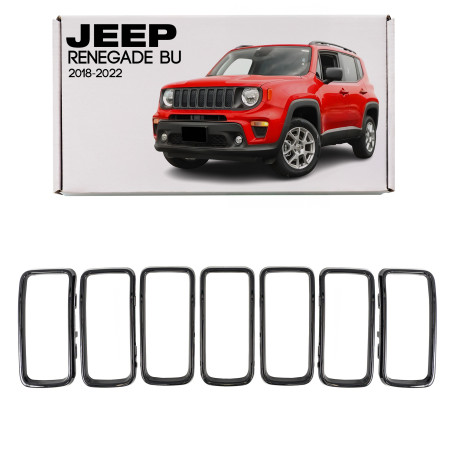 JEEP RENEGADE E BU 2018-2022 RESTYLING NERI INSERTI MASCHERINA 6VM90SZ0AA (Cod. AP-2F4D-853BA_A4x4)