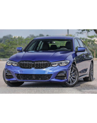 BMW SERIA 3 G20 2018+ TUNING MASCHERINA ANTERIORE DIAMOND ARGENTO MASCHERINA DOPPIO RENE VERSIONE CO