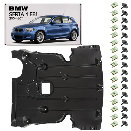 BMW SERIA 1 E81 2004-2011 PROTEZIONE MOTORE PIASTRA PER ANTERIORE PARAURTI CON KIT VITI 51757129318 