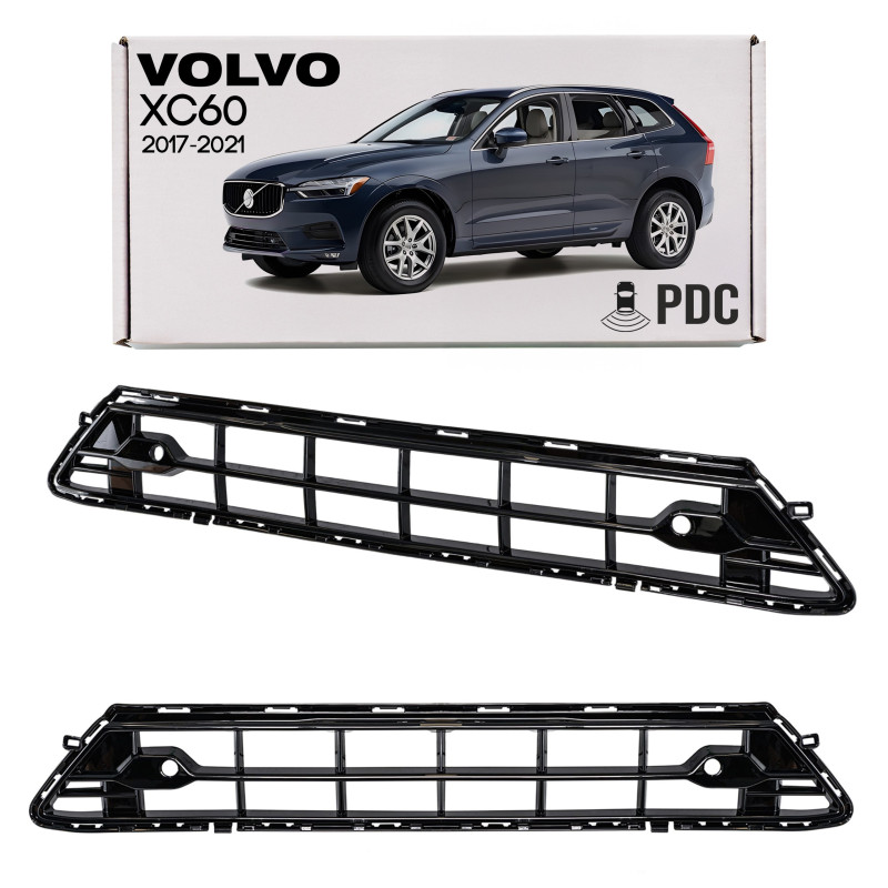 VOLVO XC60 II 2017-2021 PRE-RESTYLING R-DESIGN GRIGLIA CENTRALE ANTERIORE PARAURTI CON PDC 31449130 