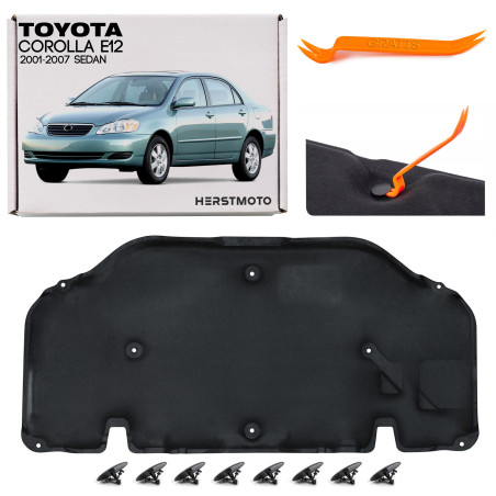 TOYOTA COROLLA IX E12 berlina 2001-2007 PANNELLO FONOASSORBENTE COFANO 5334112140 5334112200 (Cod. A