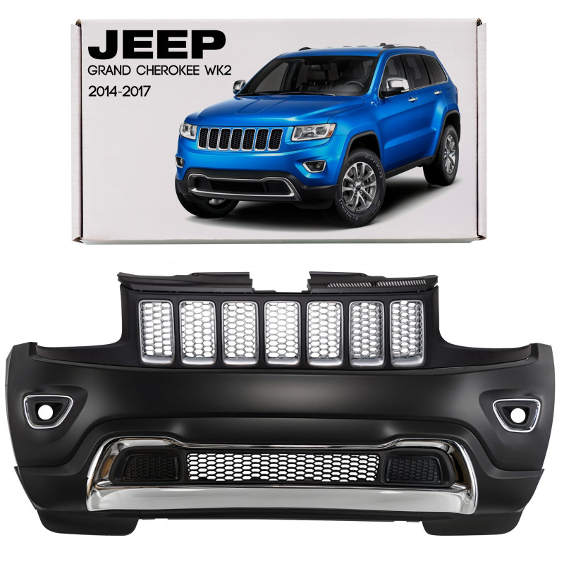 JEEP GRAND CHEROKEE IV WK2 2014-2017 RESTYLING COMPLETO PARAURTI ANTERIORE SENZA PDC CON GRIGLIA 1WL