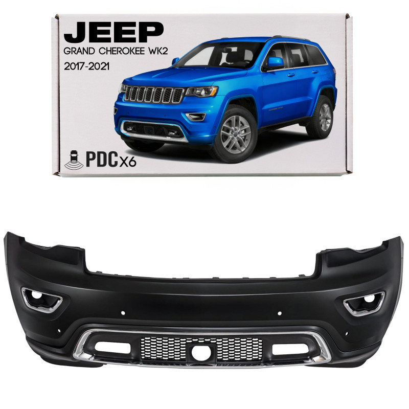 JEEP GRAND CHEROKEE IV WK2 2017-2021 DOPO IL SECONDO RESTYLING CROMATO COMPLETO PARAURTI ANTERIORE C
