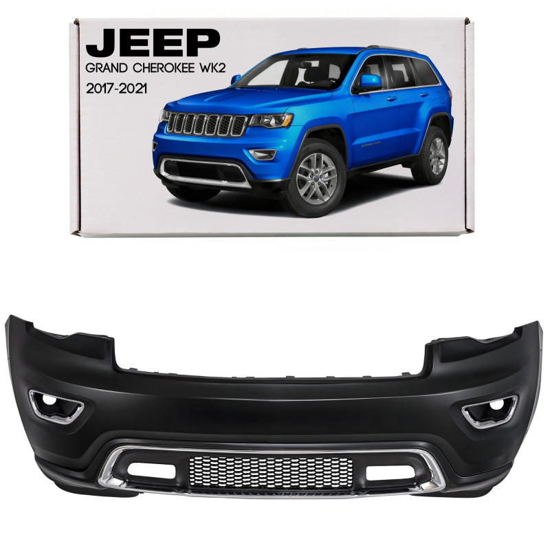 JEEP GRAND CHEROKEE IV WK2 2017-2021 DOPO IL SECONDO RESTYLING CROMATO COMPLETO PARAURTI ANTERIORE S