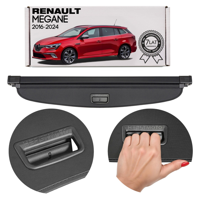 RENAULT MEGANE IV 2016-2024 STATION WAGON / GRANDTOUR / SPORT TOURER CAPPELLIERA COPRIBAGAGLI NERA 9
