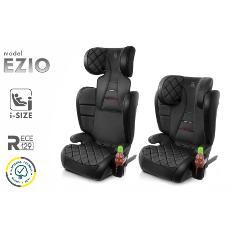 EZIO SEGGIOLINO AUTO ECOPELLE SUPPORTO 2W1 E SIZE 100-150 CM R129 ISOFIX (Cod. AP-87BE-228F7_A4x4)
