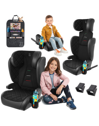 ROCCO SEGGIOLINO AUTO ECOPELLE SUPPORTO 2W1 E SIZE 100-150 CM R129 ISOFIX (Cod. AP-B625-641BE_A4x4)