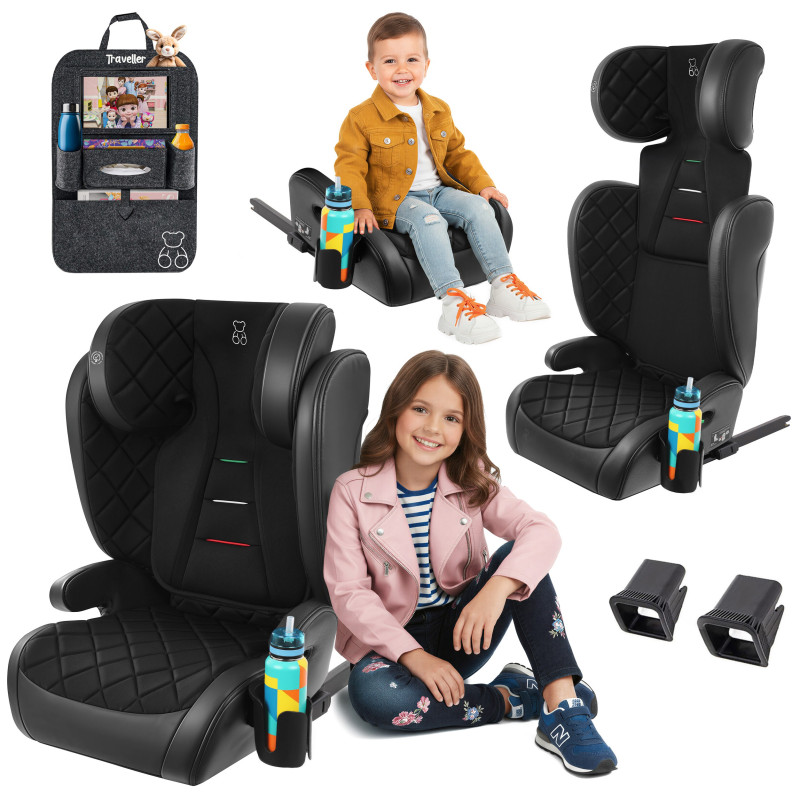 ROCCO SEGGIOLINO AUTO ECOPELLE SUPPORTO 2W1 E SIZE 100-150 CM R129 ISOFIX (Cod. AP-B625-641BE_A4x4)
