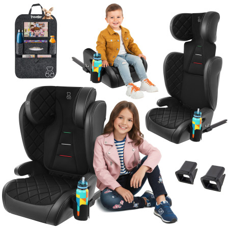 ROCCO SEGGIOLINO AUTO ECOPELLE SUPPORTO 2W1 E SIZE 100-150 CM R129 ISOFIX (Cod. AP-B625-641BE_A4x4)