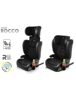 ROCCO SEGGIOLINO AUTO ECOPELLE SUPPORTO 2W1 E SIZE 100-150 CM R129 ISOFIX (Cod. AP-B625-641BE_A4x4)