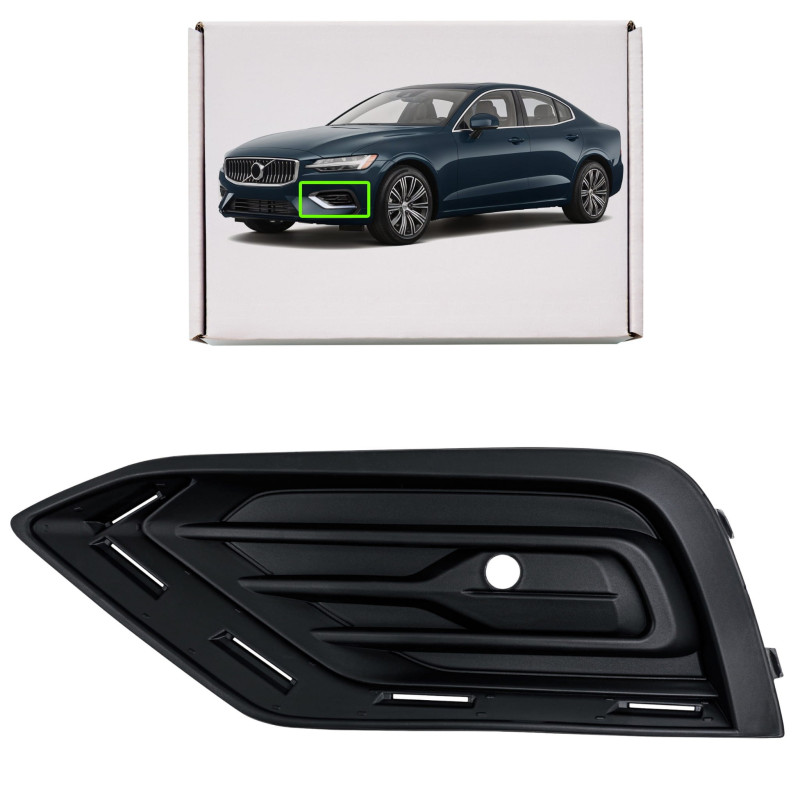 VOLVO S60 III 2018-2024 GRIGLIA ANTERIORE PARAURTI CON PDC SINISTRA 31455636 (Cod. AP-8438-206BA_2_A