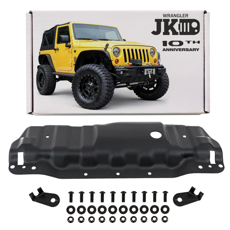 JEEP WRANGLER JK 2007-2018 10TH ANNIVERSARY PROTEZIONE PIASTRA PER ANTERIORE PARAURTI CON KIT VITI 6