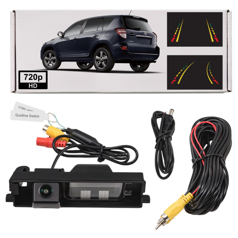 TOYOTA RAV4 III XA30 2005-2012 TELECAMERA POSTERIORE FULL HD DINAMICI LINEE INTEGRATA CON LAMPADA TA