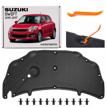 SUZUKI SWIFT V 2010-2017 PANNELLO FONOASSORBENTE COFANO CON KIT CLIP 7244068L00 (Cod. AP-DCFA-157AC_