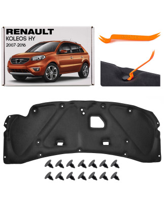 RENAULT KOLEOS E HY 2007-2016 PANNELLO FONOASSORBENTE COFANO CON KIT CLIP 65840JY00A (Cod. AP-42E2-5