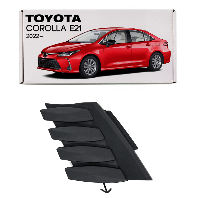 TOYOTA COROLLA XII E21 2022+ berlina RESTYLING TAPPO GANCIO TRAINO TRAZIONE IN GRIGLIA ANTERIORE PAR