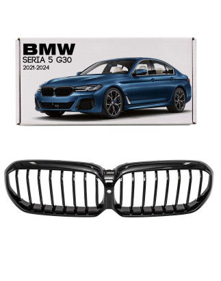 BMW SERIA 5 G30 2021-2024 berlina RESTYLING MASCHERINA ANTERIORE NERO DOPPIO RENE PER TELECAMERA 511