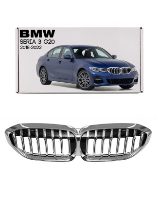 BMW SERIA 3 G20 2018-2022 PRE-RESTYLING MASCHERINA ANTERIORE CROMATO MASCHERINA DOPPIO RENE 51137449
