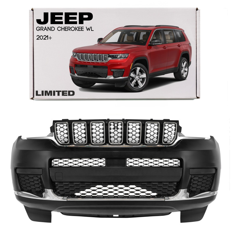 JEEP GRAND CHEROKEE V WL 2021+ SUMMIT / LIMITED / LAREDO COMPLETO PARAURTI ANTERIORE PER TELECAMERA 