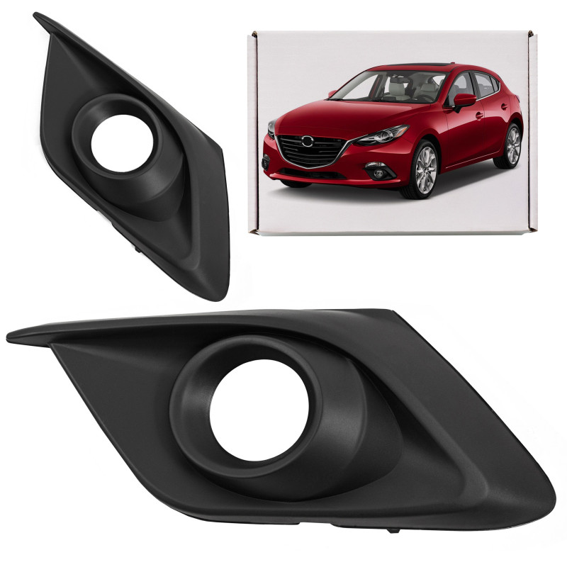 MAZDA 3 III BM 2014-2016 PRE-RESTYLING SINISTRA TAPPO FENDINEBBIA GRIGLIA PARAURTI SENZA CROMO BJE1-