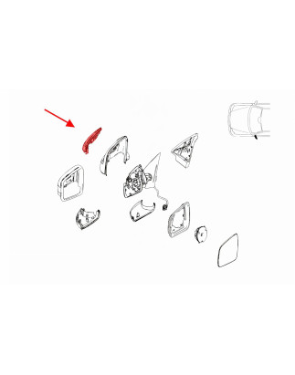 MERCEDES V-CLASS VIANO II W639 2003-2010 PRE-RESTYLING INDICATORE DIREZIONE SPECCHIO LED SINISTRO A2