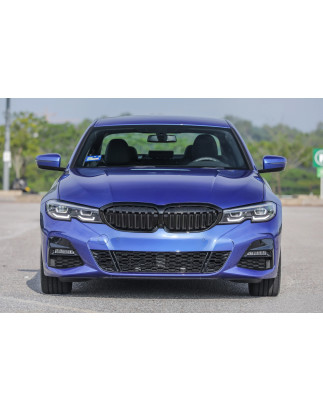 BMW SERIA 3 G20 2018+ MASCHERINA ANTERIORE NERO LUCIDO MASCHERINA DOPPIO RENE PER TELECAMERA 5113807