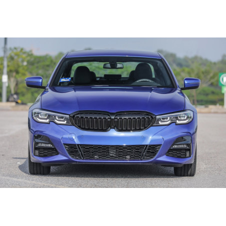 BMW SERIA 3 G20 2018+ MASCHERINA ANTERIORE NERO LUCIDO MASCHERINA DOPPIO RENE PER TELECAMERA 5113807