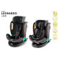 SEGGIOLINO AUTO GIREVOLE LEONARDO 360° NERO-GRIGIO 40-150 CM E-SIZE R129 + ISOFIX (Cod. AP-B4E9-395