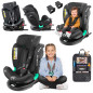 SEGGIOLINO AUTO GIREVOLE LEONARDO 360° NERO 40-150 CM E-SIZE R129 + ISOFIX (Cod. AP-EB22-793D2_A4x4