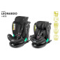 SEGGIOLINO AUTO GIREVOLE LEONARDO 360° NERO 40-150 CM E-SIZE R129 + ISOFIX (Cod. AP-EB22-793D2_A4x4
