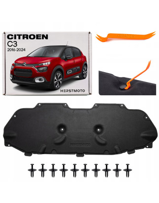 CITROEN C3 III 2016-2024 PANNELLO FONOASSORBENTE COFANO CON CLIP 9813386980 (Cod. AP-B60C-24955_A4x4