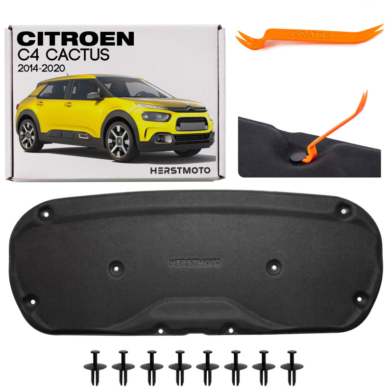 CITROEN C4 CACTUS 2014-2020 PANNELLO FONOASSORBENTE COFANO CON CLIP 9801736880 (Cod. AP-0C27-70854_A