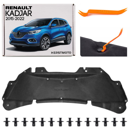 RENAULT KADJAR 2015-2022 PANNELLO FONOASSORBENTE COFANO CON CLIP 658400904R (Cod. AP-010B-626E1_A4x4