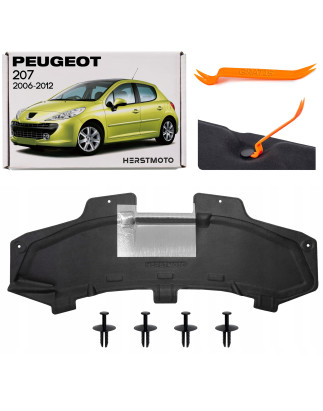 PEUGEOT 207 2006-2012 PANNELLO FONOASSORBENTE COFANO CON CLIP 9681498480 (Cod. AP-C517-28899_A4x4)