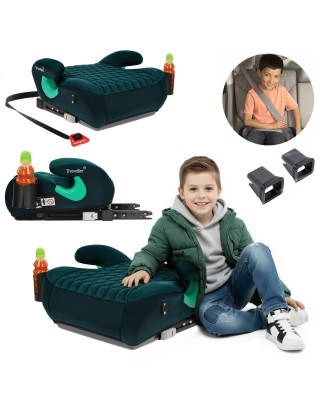 SEGGIOLINO AUTO RONDELLA SEDILE CON ISOFIX VERDE R129 125-150 CM (Cod. AP-A372-474DF_A4x4)