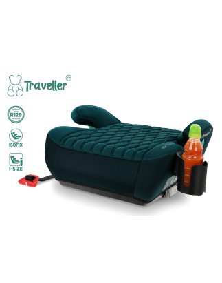 SEGGIOLINO AUTO RONDELLA SEDILE CON ISOFIX VERDE R129 125-150 CM (Cod. AP-A372-474DF_A4x4)