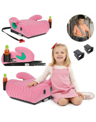 SEGGIOLINO AUTO RONDELLA SEDILE CON ISOFIX ROSA R129 125-150 CM (Cod. AP-60A0-118AF_A4x4)