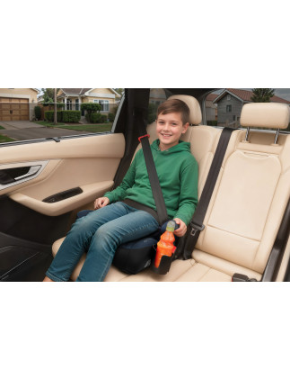 SEGGIOLINO AUTO RONDELLA SEDILE NERO-GRIGIO TRAPUNTATO R129 125-150 CM (Cod. AP-EF36-63253_A4x4)