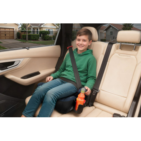 SEGGIOLINO AUTO RONDELLA SEDILE NERO-GRIGIO TRAPUNTATO R129 125-150 CM (Cod. AP-EF36-63253_A4x4)
