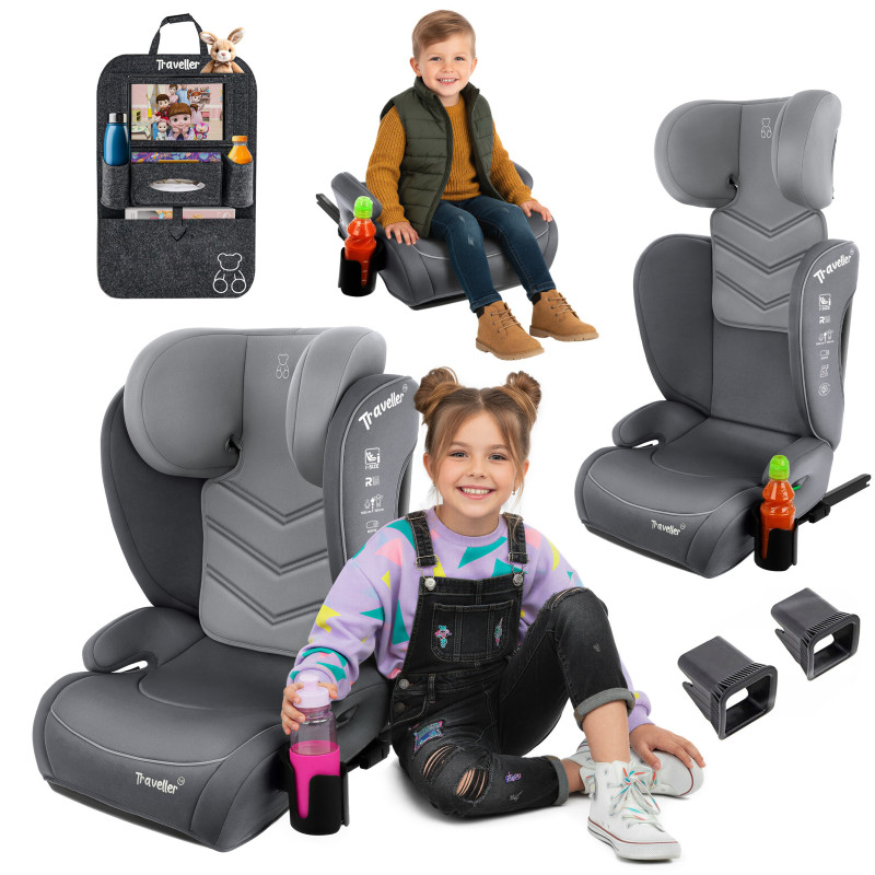 LUNA SEGGIOLINO AUTO SUPPORTO 2W1 E SIZE 100-150 CM R129 ISOFIX (Cod. AP-B8A1-216D6_A4x4)