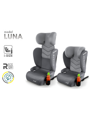 LUNA SEGGIOLINO AUTO SUPPORTO 2W1 E SIZE 100-150 CM R129 ISOFIX (Cod. AP-B8A1-216D6_A4x4)