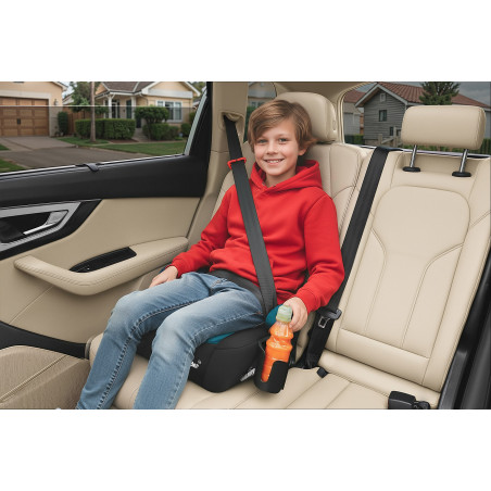 SEGGIOLINO AUTO RONDELLA SEDILE CON ISOFIX NERO-BLU OCEANO R129 125-150 CM (Cod. AP-B041-950D1_A4x4)