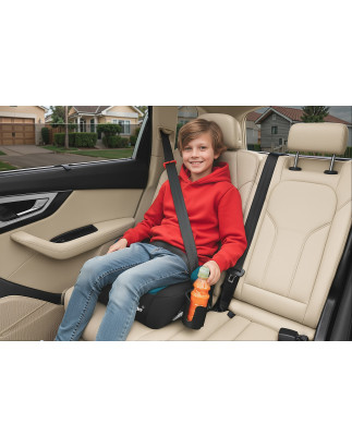 SEGGIOLINO AUTO RONDELLA SEDILE NERO-BLU OCEANO TRAPUNTATO R129 125-150 CM (Cod. AP-1DA3-810E9_A4x4)